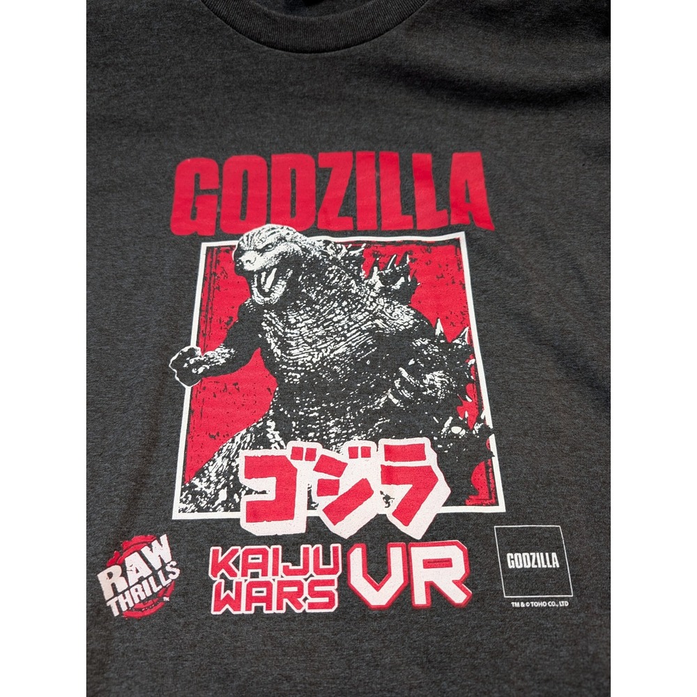 Gildan Mens Godzilla Kaiju Wars VR T-Shirt Large Charcoal Gray